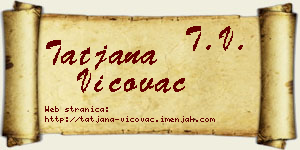 Tatjana Vićovac vizit kartica